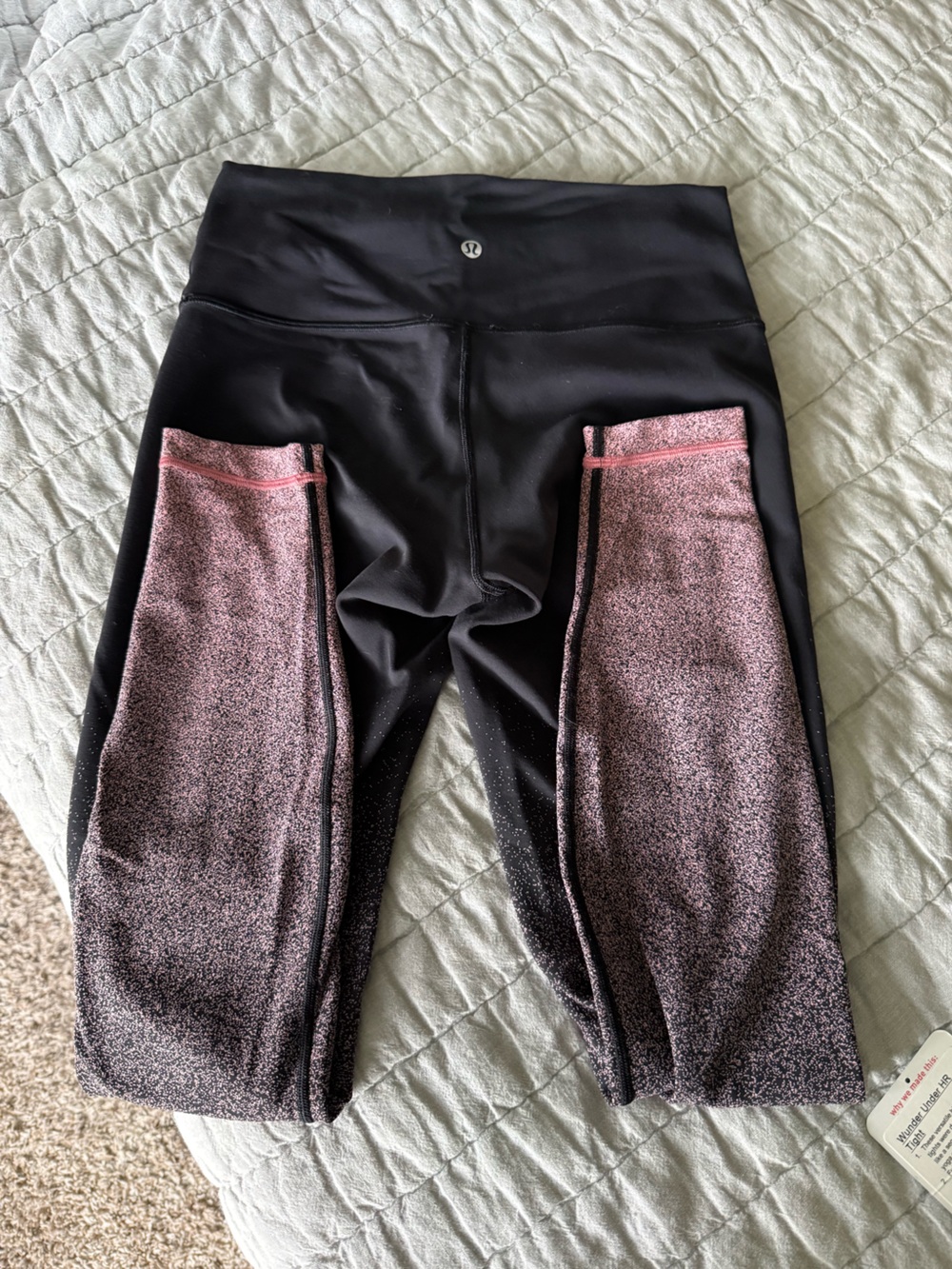 lululemon Wunder Under HR Tight Ombre’ speckled pink